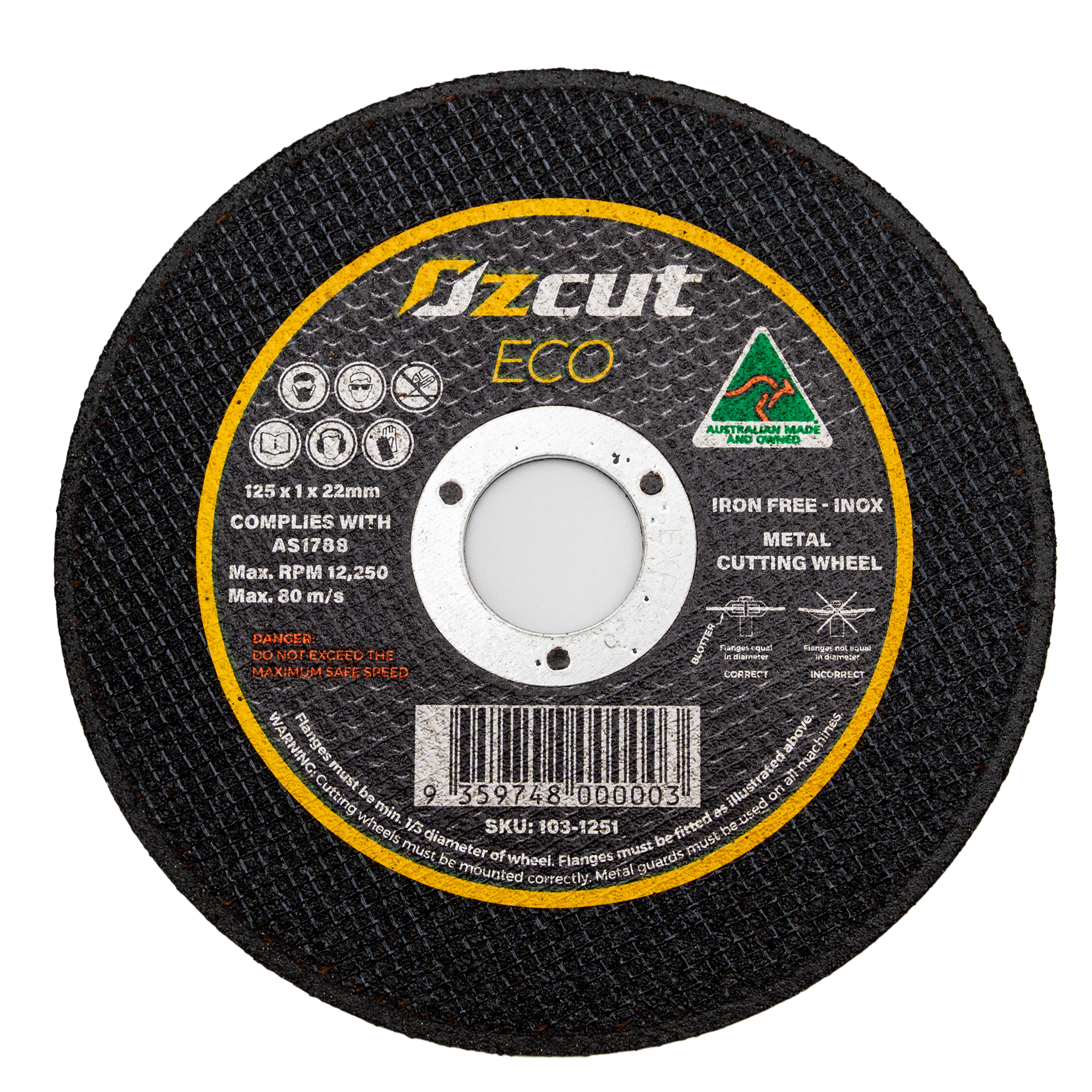 103-1251_Big Thin Cutting Wheel 125 (5") x 1mm (25 Piece) - Image 1