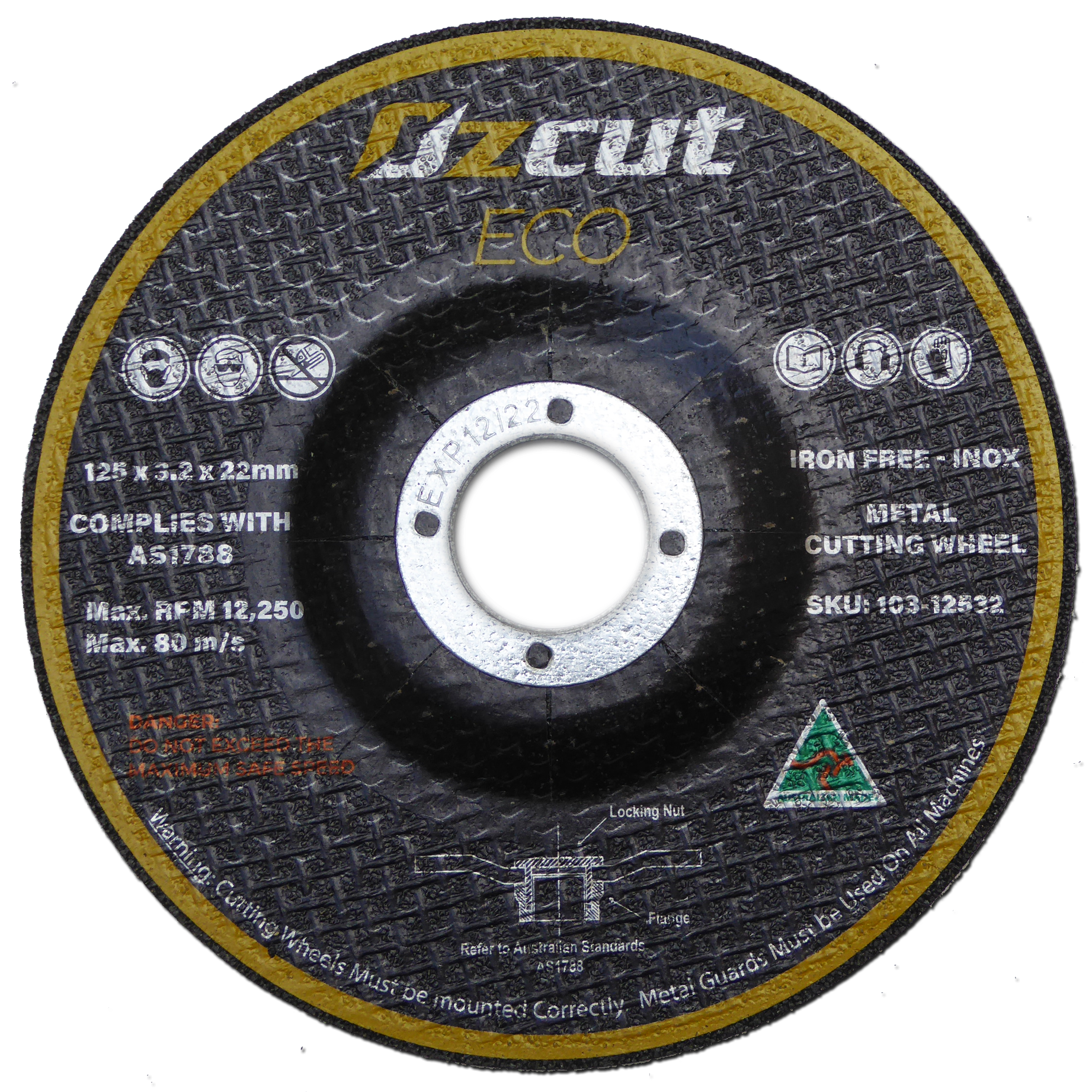 103-12532 Depressed Centre Cutting Wheel 125mm (5") x 3.2mm (40 Piece) - Image 1