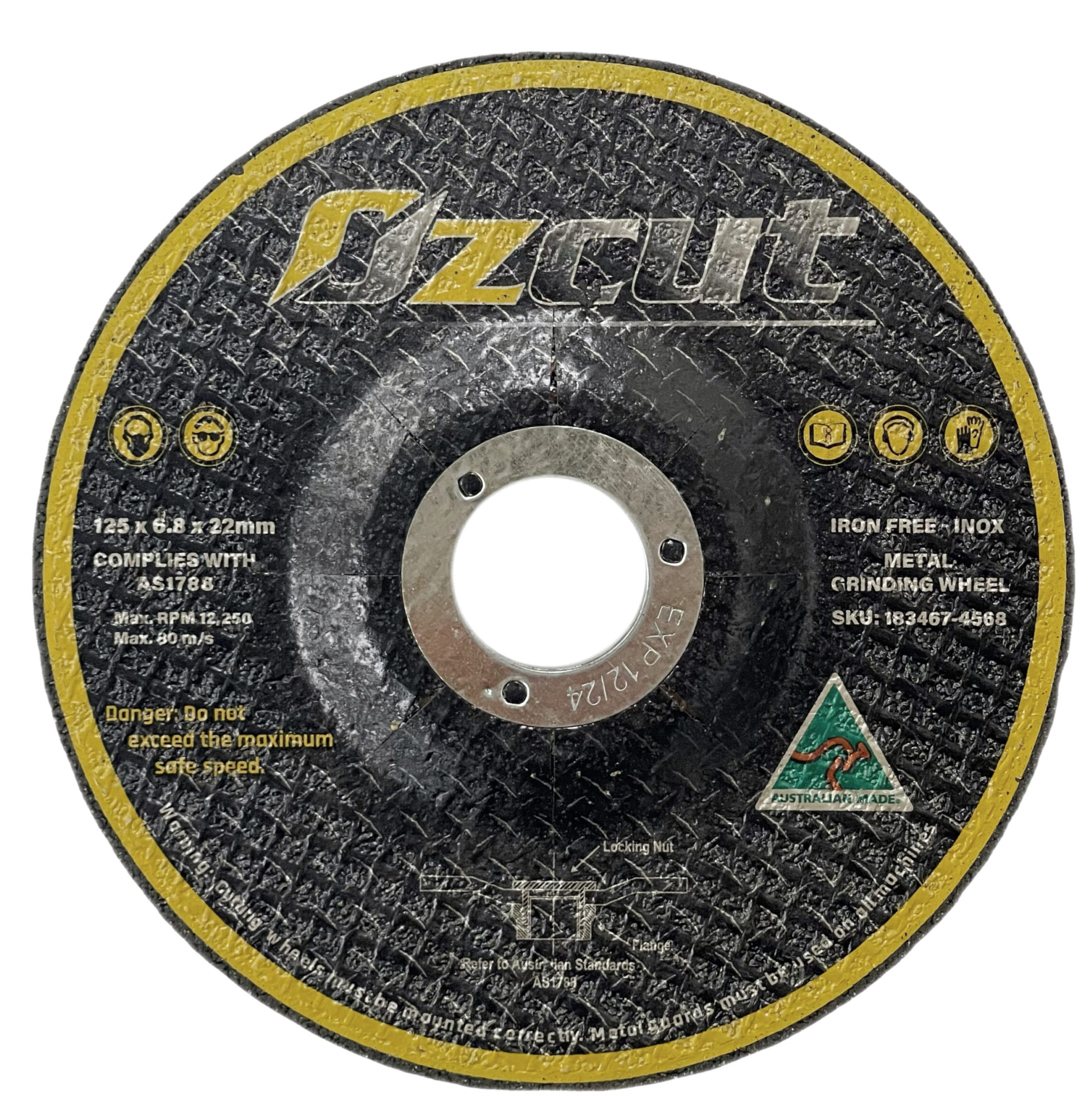 103-12568 Depressed Centre Grinding Wheel 125mm (5") x 6.8mm (20 Piece) - Image 1