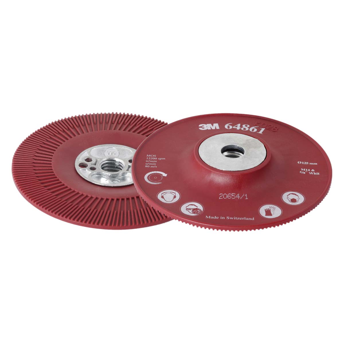 3m red backing pad 3M High Pressure Fibre Disc Backing Pad - Red - Image 1