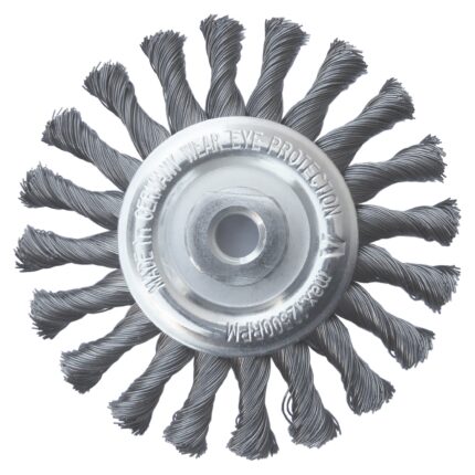 LESSMANN Twist Knot Flat Wire Wheel – Ultra High Performance-Made in Germany