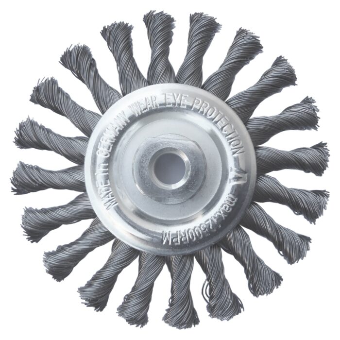 LESSMANN Twist Knot Flat Wire Wheel – Ultra High Performance-Made in Germany - Image 1
