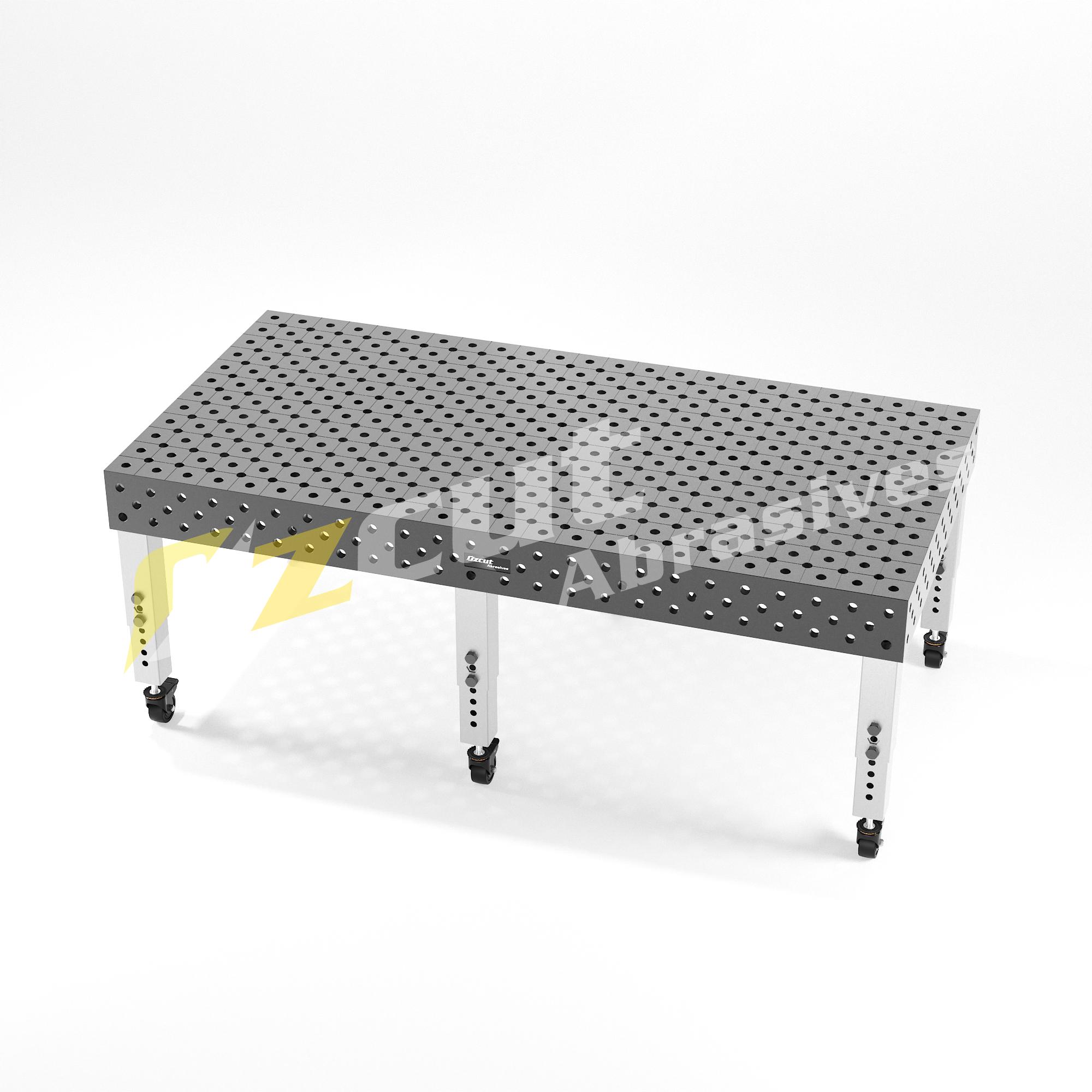 PS-1224-CIN-AL-CS-100D 1200x2400mm Pro Series Nitrided Cast Iron 3D Welding Table | CNC Machined - Image 1