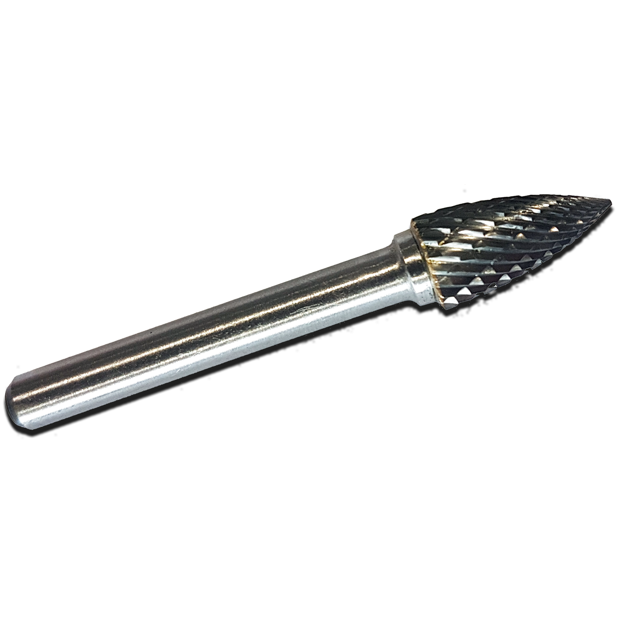 MI-003-025 Arched Pointed Nose End Carbide Burrs - Double Cut Teeth - Image 1